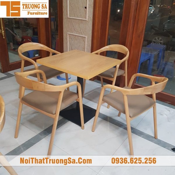 bộ bàn ghế cafe gỗ TS325