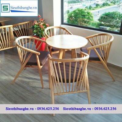 Bàn ghế gỗ cafe Hà Nội TS276