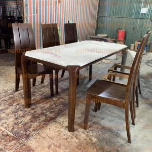 Bộ bàn ăn 6 ghế gỗ sồi TS386