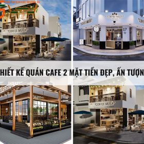 [Top 10+] Mẫu thiết kế quán cafe 2 mặt tiền đẹp, hút khách nhất 2024