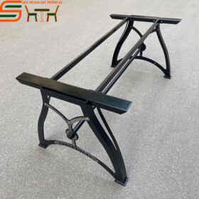 Chân bàn ăn gỗ nguyên khối SBA12 bằng sắt