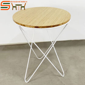 Chân bàn cafe sắt STCB06 hình chữ V mặt tròn