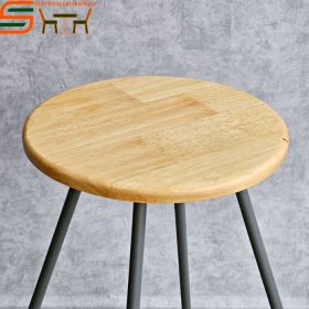 Ghế Bar mặt tròn STGB08 gỗ cao su