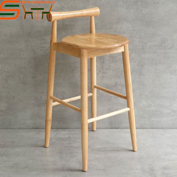 Ghế Bar mặt tròn STGB02 – gỗ cao su