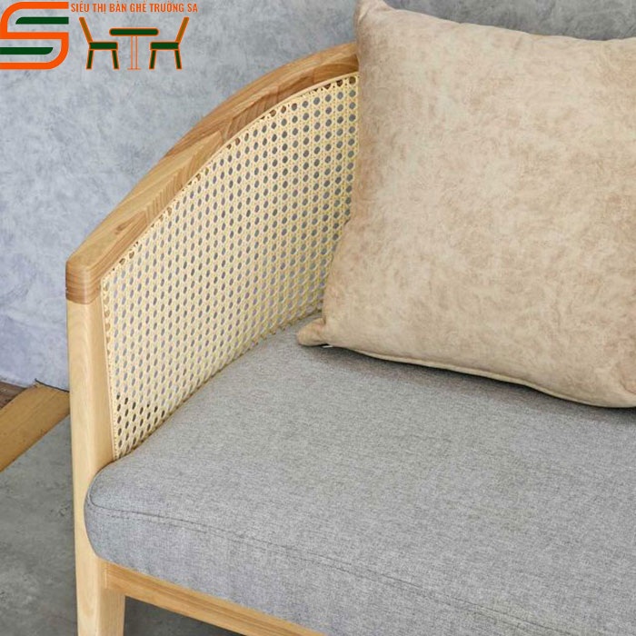 Ghế Sofa Cafe băng dài STSF12 khung gỗ tần bì