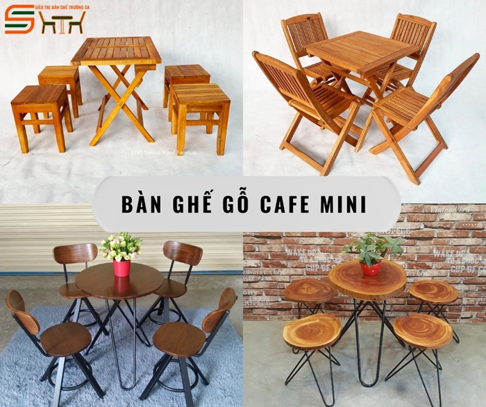 289+ Bộ bàn ghế gỗ cafe mini đẹp, giá cực rẻ 2024