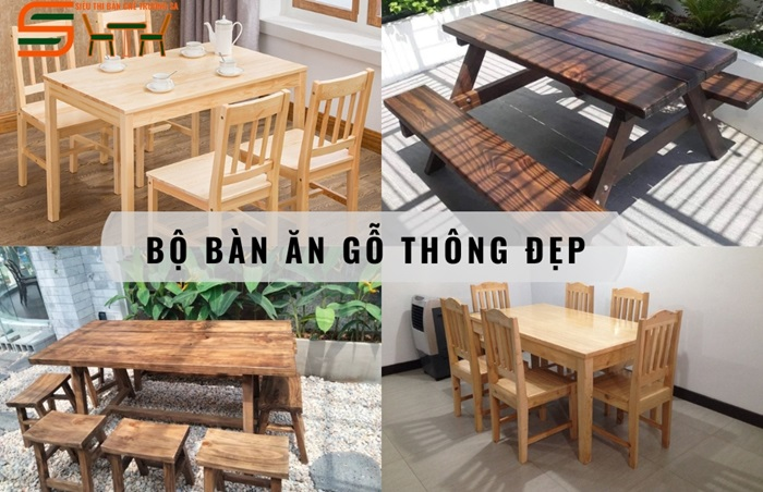 [Top 15+] Bộ bàn ăn gỗ thông đẹp, giá rẻ nhất tại Hà Nội
