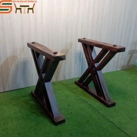Chân bàn gỗ STCBG01 hình chữ X