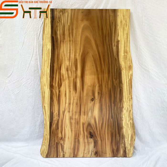 Mặt bàn gỗ Me Tây nguyên khối STMB08