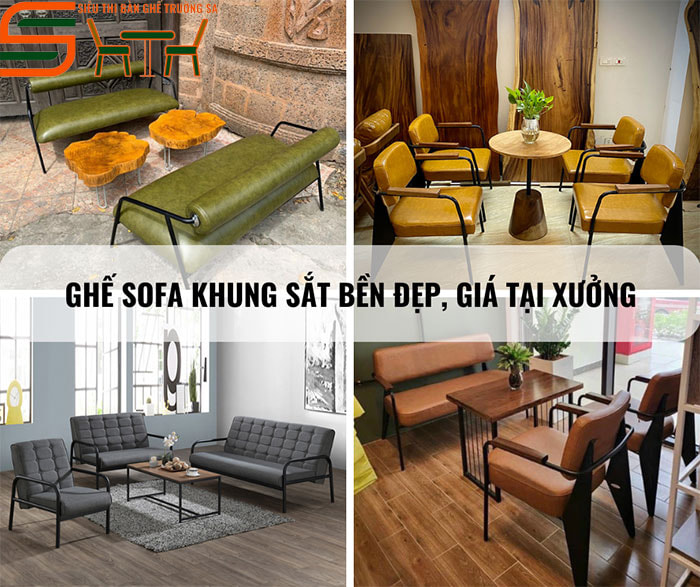 20+ Mẫu ghế Sofa khung sắt bền đẹp, giá rẻ tại Hà Nội