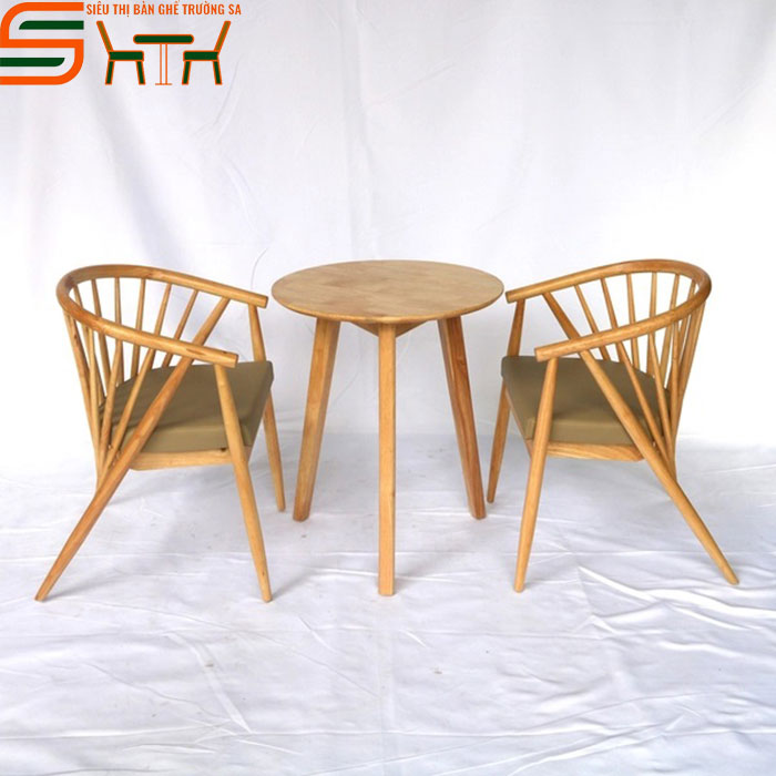Bộ bàn ghế Cafe gỗ STCF11