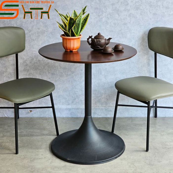 Bàn ghế Cafe STCF03 - mặt bàn tròn