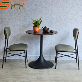 Bàn ghế Cafe STCF03 – mặt bàn tròn