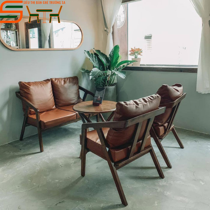 Bộ Sofa Cafe STCF29 – 2 ghế đơn 1 ghế băng dài