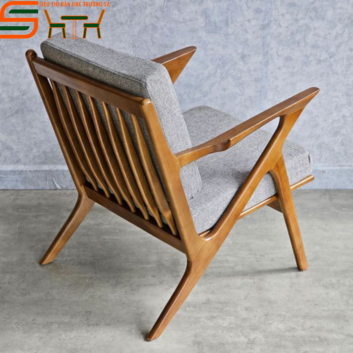 Ghế bành khung gỗ cao su ST20 bọc nệm vải bố