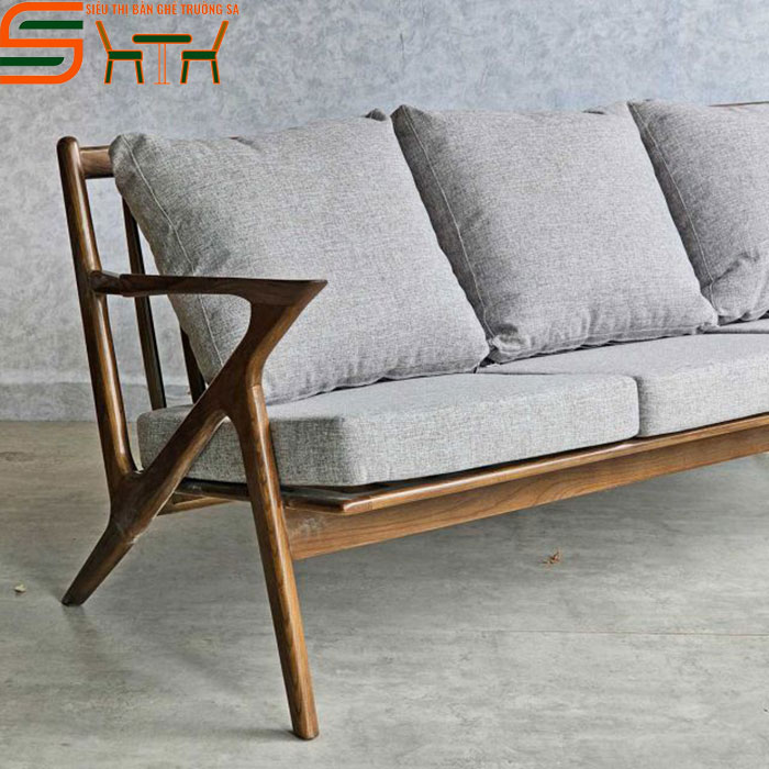 Ghế Sofa Cafe băng dài STSF14 khung gỗ Ash
