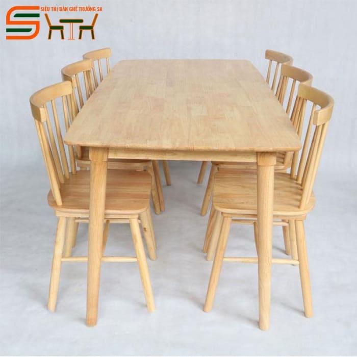 Bộ bàn ăn 4 ghế gỗ cao su nhỏ đẹp STBA401