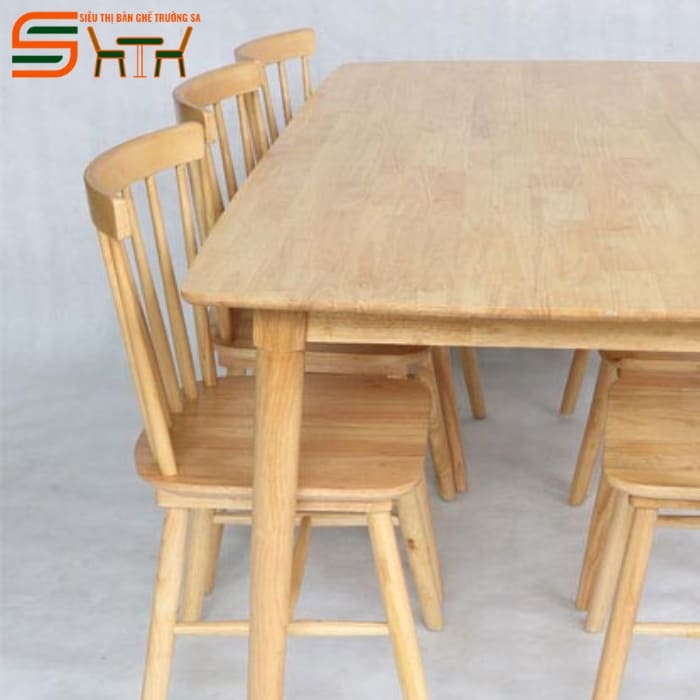 Bộ bàn ăn 4 ghế gỗ cao su nhỏ đẹp STBA401