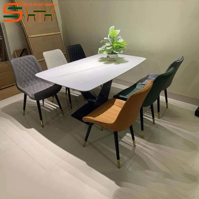 Bộ bàn ăn 6 ghế nhập khẩu cao cấp STBA603
