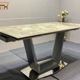 Bộ bàn ăn 8 ghế hiện đại mặt đá đẹp – STBA804