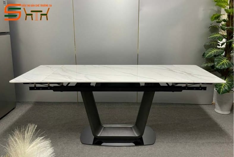 Bộ bàn ăn 8 ghế hiện đại mặt đá đẹp – STBA804