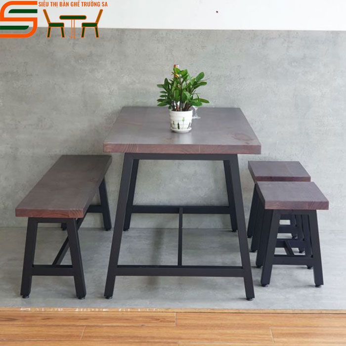 Bộ bàn ghế cà phê STCF40 gỗ thông