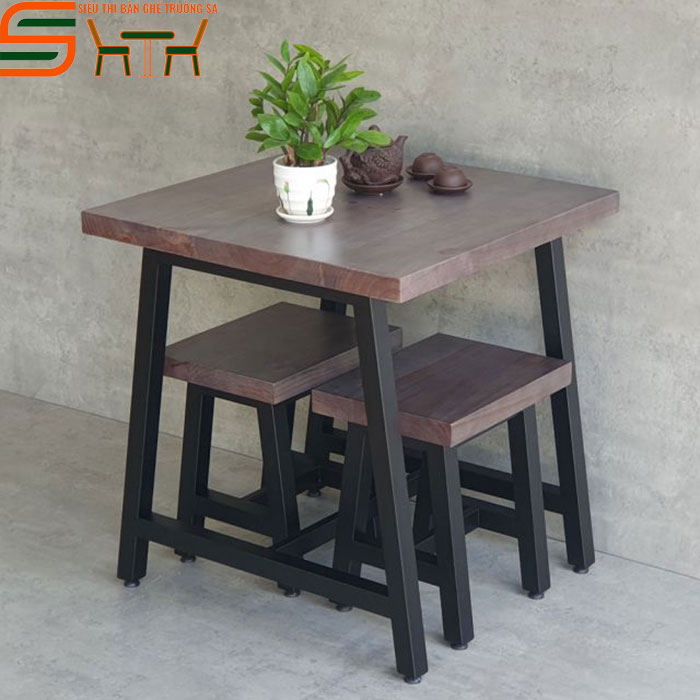 Bộ bàn ghế cà phê STCF39 gỗ thông