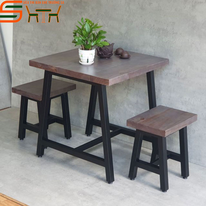 Bộ bàn ghế cà phê STCF39 gỗ thông